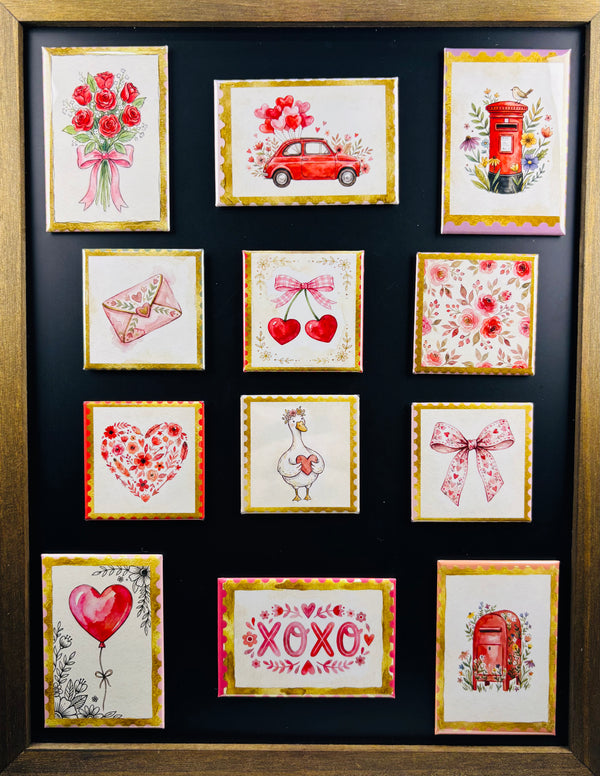 Valentine’s Stamp Magnets (set of 12 or 6)
