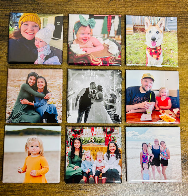 2x2 Custom Photo Magnets (Set of 9)
